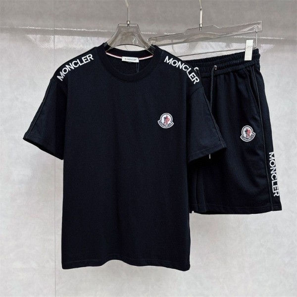 モンクレール ジャージ メンズ 上下セット 半袖 tシャツ おおきいサイズ Moncle* 半袖tシャツ ハーフパンツ カジュアル スポーツウェア ルームウェア おしゃれ 春 夏 秋 部屋着 M - 5XL 