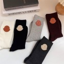 Moncler モンクレールレディース向け 靴下 5足セット かわいい コットン 靴下 メンズ 通気性ブランドミドルソックス 高品質浅口ソックス 女の子好き 韓国