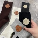 Moncler モンクレールレディース向け 靴下 5足セット かわいい コットン 靴下 メンズ 通気性ブランドミドルソックス 高品質浅口ソックス 女の子好き 韓国