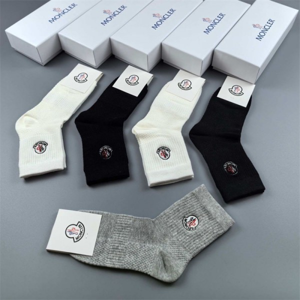 Moncler モンクレールブランド ストッキング 大人気コットン 靴下 メンズ 通気性浅口ソックス 女の子好き 韓国上質な コットン ソックス くつした