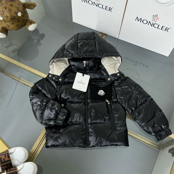 ブランド モンクレールキッズ服 ダウンジャケット Moncler中綿コート 女の子 男の子 子供 ダウンコート 綿入り 保温 防寒 防風 冬 フード付き 無地 アウター 110 - 160cm