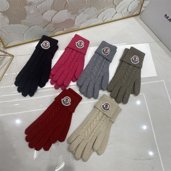 ブランドMonclerウールグローブ 防寒 レディース メンズ モンクレールニット手袋 おしゃれ 可愛い 防寒 保温効果 洗濯機OK スマホが触れる 通勤 通学 自転車 男性 女性