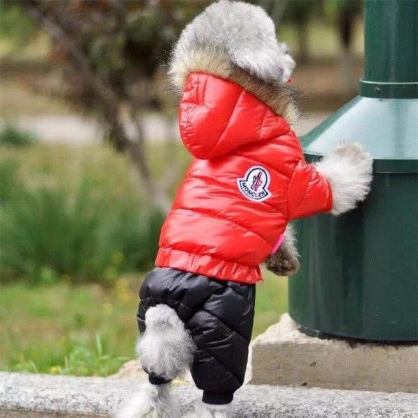 Moncler モンクレールドッグ猫ダウンジャケット ペット秋冬服パロディ ブランド犬服 防寒 ペットウェア お散歩 お出かけ 暖かい犬ウェアブランド 小型犬 パピーブランドペット用服激安ハイブランド犬の服かわいい