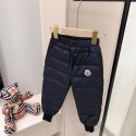 ハイブランドMoncler キッズ ロングパンツ 男の子 モンクレールダウンパンツ 防寒パンツ 冬 ジュニア 長ズボン ウェストゴム ゆったり 厚手 裏起毛 アウトドア 通学 通園 100 - 160cm 