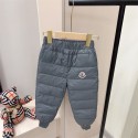 ハイブランドMoncler キッズ ロングパンツ 男の子 モンクレールダウンパンツ 防寒パンツ 冬 ジュニア 長ズボン ウェストゴム ゆったり 厚手 裏起毛 アウトドア 通学 通園 100 - 160cm 
