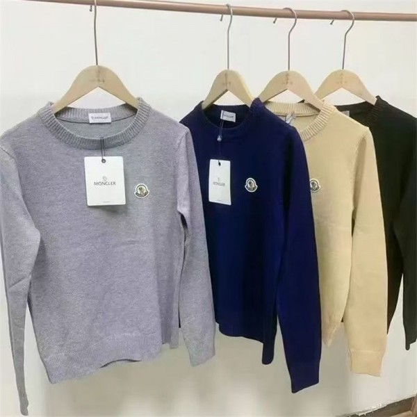 ブランド男女兼用 モンクレールセーター Monclerリブニット カットソー プルオーバー 長袖 トップス ゴルフウェア 服 秋服 冬服 カジュアル  M - 2XL ゆったり オーバーサイズ 韓国 ギフト プレゼント 春 秋 冬 メンズ