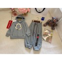 ブランド モンクレール子供服 セットアップ Moncler キッズジャージ 上下セット 2点 裏起毛 長袖 フード付き 厚手パーカー ポケット付き ロングパンツ カジュアル 春 秋 小学生 中学生 通園 通学 運動会 110-170CM 