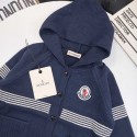 Moncler モンクレールハイブランド子供服 カーディガン 男の子 フード付き 女の子 ニットコート 長袖セーター 綿 キッズ セーター スクールコート 春秋冬 90-150cm 学生 通園通学 セミフォーマル ボーイズ 女の子 防寒