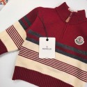 ハイブランドモンクレール子供服 ニットセーター 女の子 Moncler ハイネック 長袖 暖かい ニット トップス 綿 キッズ 春秋冬 ケーブル編み シンプル ガールズ インナー かわいい カジュアル 防寒 通園 通学 90-150cm 