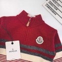 ハイブランドモンクレール子供服 ニットセーター 女の子 Moncler ハイネック 長袖 暖かい ニット トップス 綿 キッズ 春秋冬 ケーブル編み シンプル ガールズ インナー かわいい カジュアル 防寒 通園 通学 90-150cm 