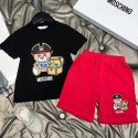 モスキーノ ベビー服 セットアップ 子供 男の子 女の子 Moschino tシャツ ショートパンツ 上下セット キッズ トップス かわいい 半ズボン 服 半袖 セット キッズ ス 上下セット 春 夏 肌着 幼稚園 保育園 スポーツ 柔らかい