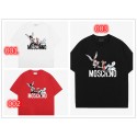 モスキーノ MOSCHINO ｔシャツ 黒赤 シンプル 兎柄 短袖 オシャレ 男女通用