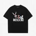 モスキーノ MOSCHINO ｔシャツ 黒赤 シンプル 兎柄 短袖 オシャレ 男女通用