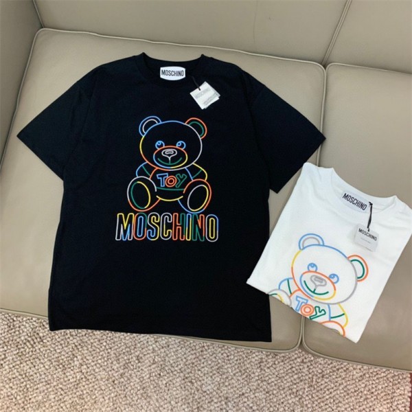 モスキーノ Moschino ｔシャツ 丸首 カジュアル 可愛い熊 男女通用