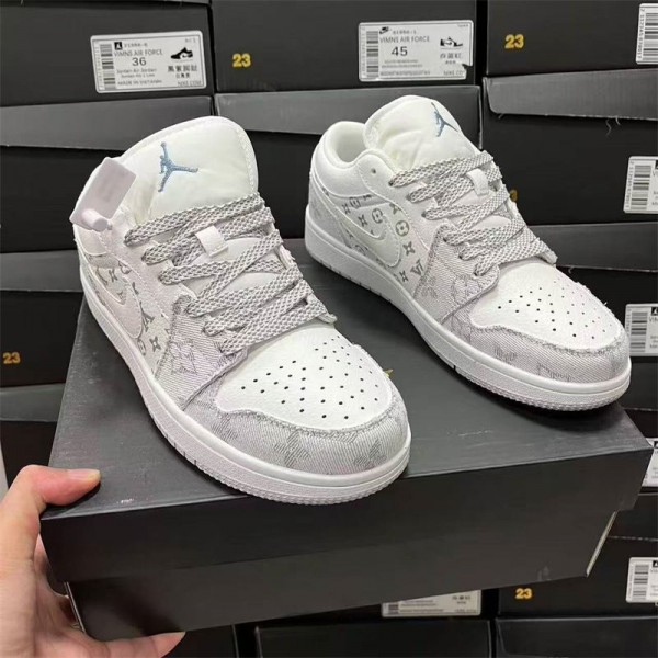 ルイヴィトンバスケットシューズ メンズ レディース Supreme バッシュ ジュニア ハイカット 225¬270CM ナイキスニーカー 厚底 ウォーキングシューズ 幅広 通気性 バスケットボールシューズ 履きやすい 疲れにくい おしゃれ カジュアル 運動靴 日常着用