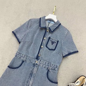 プラダ PRADA ワンピース デニム製...