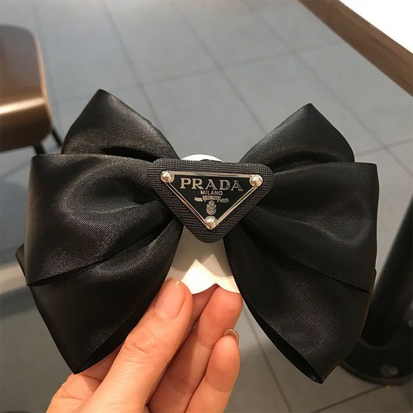 Prada プラダブランドヘアバンドレディースブランド可愛い蝶結びヘアバンドブランドリボンヘアゴム女性ハイブランドシュシュ存在感抜群 6色
