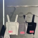 プラダニットキャミソール レディース Pradaリブニット トップス きれい 可愛い フライス編み S - L タンクトップ フリーサイズ ノースリーブ 気質 おしゃれ