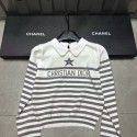 ディオール ニットtシャツ レディース Dior ニットセーター リプニット  S - L ストレッチ 襟付き ゆったり 柔らかい オフィス カジュアル おしゃれ ベーシック きれいめ トップス 秋 冬