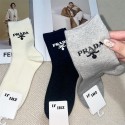 Prada プラダハイブランド ソックス 綿製ブランド ストッキング 大人気浅口ソックス 女の子好き 韓国ブランドソックス 男女兼用 ファッション