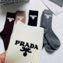 Prada プラダハイブランド ソックス 綿製レディース向け 靴下 かわいいブランド ストッキング 大人気コットン 靴下 メンズ 通気性