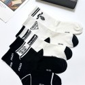 Prada プラダコットン 靴下 メンズ 通気性ブランドミドルソックス 高品質 厚手ソックス 女の子好き 韓国上質な コットン ソックス くつした 5足セット
