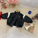 ブランドプラダキッズ皮革アウター Prada ボーイズ PU革ジャケット 裏起毛 秋冬 お出かけ 長袖 レザー コート バイク服 キッズ ヒップホップ かっこいい ガールズ 男の子90-140CM 
