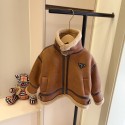ブランドプラダ子供服 男の子 アウター 春秋 Prada キッズ 暖かいジャケット オートバイの革PUコート 裏起毛 ジャケット ライダースジャケット 90-170cm 男の子 PUレザージャケット ジャケット ブルゾン アウター