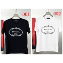 Prada プラダ夏tシャツブランドかわいい黒白Tシャツカットソーペアカップル20代 30代40代tシャツ 激安パロディ大人の上質Tシャツ xs-5xl 