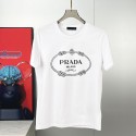 Prada プラダ夏tシャツブランドかわいい黒白Tシャツカットソーペアカップル20代 30代40代tシャツ 激安パロディ大人の上質Tシャツ xs-5xl 