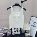 ハイブランド プラダタンクトップ レディース Pradaニットキャミソール インナーキャミソール サマーニット ノースリーブ Tシャツ 上着 おしゃれ 冷感 かわいい 上質 S-XL