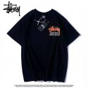 Stussy ステューシー ブランド 半袖 Tシャツ 丸首 トップス 流行り 上着 ブラウス カジュアル 衣装 おしゃれ 黒白色 人気 着心地よい 男子 レディース