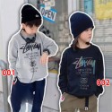 Stussy ステューシー ブランド子供 パーカー コピーブランドキッズ服 トレーナー 裏起毛 ブランド スウェット 上着 ゆったり トレーナースウェットパーカー