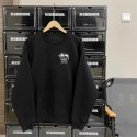 ステューシー スウェット キッズ 長袖パーカー 丸首 綿100% 裏毛 100cm-160cm Stussy ロゴプリント クルーネックスウェットシャツ ボーイズカジュアル トレーナー