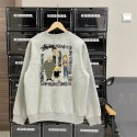 ステューシー スウェット キッズ 長袖パーカー 丸首 綿100% 裏毛 100cm-160cm Stussy ロゴプリント クルーネックスウェットシャツ ボーイズカジュアル トレーナー