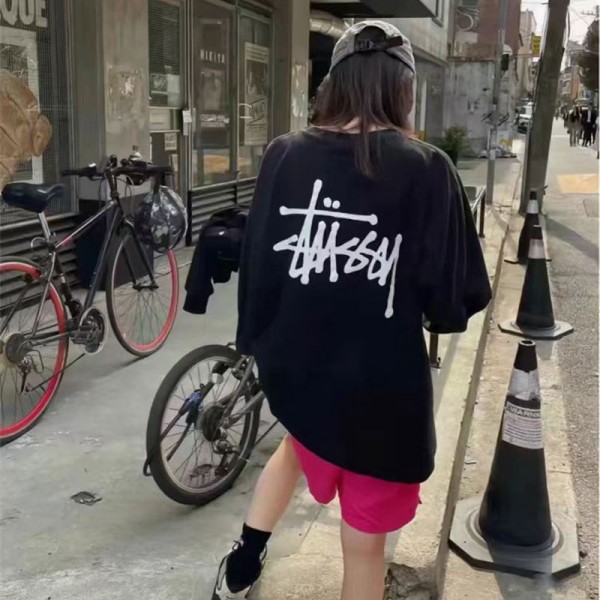 Stussy ステューシーブランドtシャツ上着カジュアルハイブランド半袖tシャツ男女兼用大人の上質Tシャツtシャツ ユニセック ブランドM - 2XL