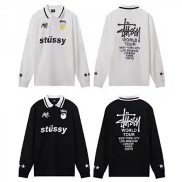 ステューシー長袖 tシャツ 速乾 ブランドStussy スポーツtシャツ S-XL 薄手 流行りトレーニングウェア 大きいサイズ ランニング サイクリングウェア サーフィン 夏服