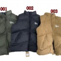 ブランドステューシーダウンベスト メンズ Stussy中綿ベスト レディースアウター 防寒 スタンドカラー 半袖 流行り 男女兼用 ゆったり 暖かい 厚手 軽量 春 秋 冬 カジュアル 人気 おしゃれ 無地 M-2XL 大きいサイズ 通勤 通学 アウトドア