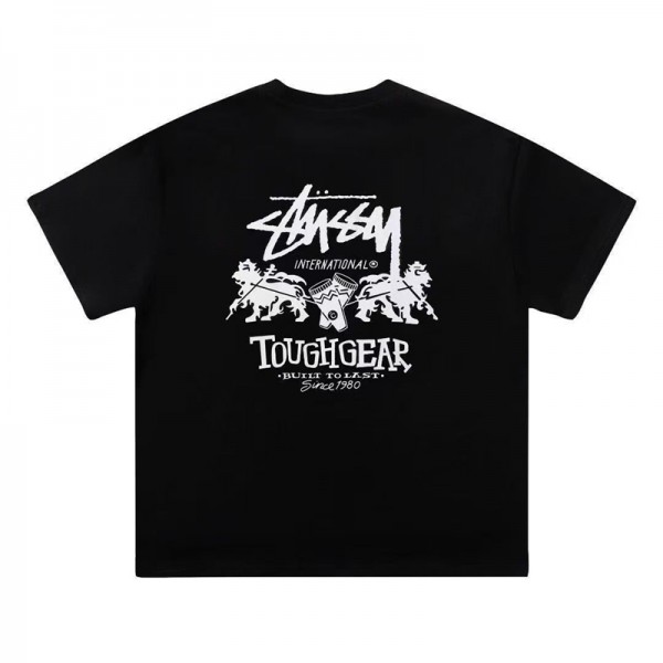 ブランド ステューシーTシャツ 子供服 男の子 Stussyボーイズ上着 キッズ ジュニア 夏 100％綿 半袖 薄手 部屋着 アウトドア ルームウェア カジュアル おしゃれ 110-170cm 