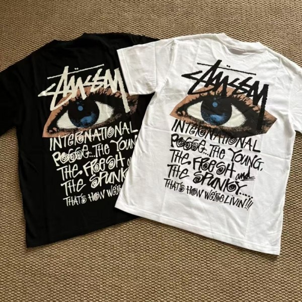 Stussy ステューシーブランド キッズ半袖tシャツ ブランド キッズtシャツ オーバーサイズ ブランドtシャツ 上着 ボーイズtシャツ 激安 パロディ110-170cm