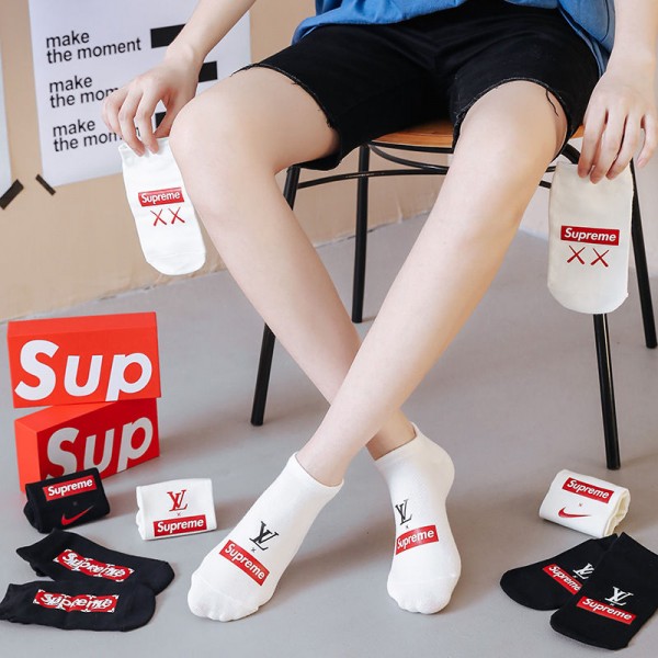 Supreme シュプリームハイブランド ソックス 綿製ブランド ストッキング 大人気ブランドミドルソックス 高品質上質な コットン ソックス くつした