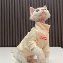 Supreme シュプリームブランド猫服 秋冬着 猫ウェア 猫の服 ネコ 冬服 猫 スフィンクス 服 皮膚保護 猫 激安 コート パーカー かわいい 暖かい 防寒 猫用 秋冬衣装 XS - XL
