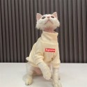 Supreme シュプリームブランド猫服 秋冬着 猫ウェア 猫の服 ネコ 冬服 猫 スフィンクス 服 皮膚保護 猫 激安 コート パーカー かわいい 暖かい 防寒 猫用 秋冬衣装 XS - XL