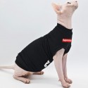 Supreme シュプリームハイブランドペット服 ネコウェア スフィンクス の服 S - 2XL 無毛猫パーカー ペット洋服パロディ 子犬ウェア激安パロディブランド猫服ペット用服 トイプードル チワワ ダックス