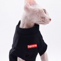 Supreme シュプリームハイブランドペット服 ネコウェア スフィンクス の服 S - 2XL 無毛猫パーカー ペット洋服パロディ 子犬ウェア激安パロディブランド猫服ペット用服 トイプードル チワワ ダックス