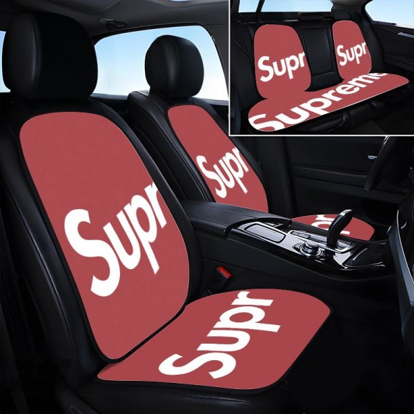 ハイブランドSupreme車 シート カーシートカバー シュプリームフロントシートカバー 7個セット 通気性 軽自動車 普通車 後席適用 おしゃれ かわいい 座席保護カバー 取り付け簡単 防水 耐久性と汚れに強く、四季適用