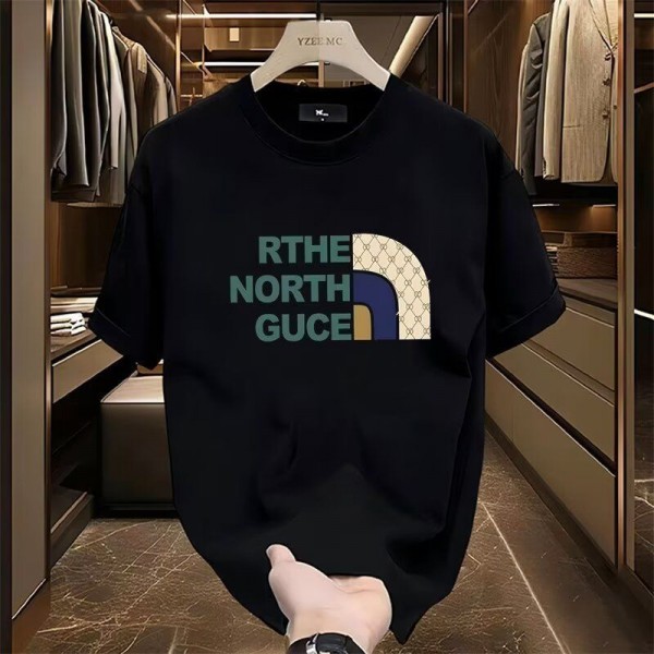 Gucci グッチ ザ・ノース・フェイス THE NORTH FACEブランドtシャツカットソー コピーブランド半袖tシャツブランドtシャツ上着カジュアル20代 30代40代tシャツ 激安パロディ