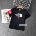 流行り ブランド ザノースフェイス 子供Tシャツ 半袖 THE NORTH FACE キッズ 上着 トップス 丸首 綿100%  心目プリント柄 ショートスリーブTシャツ ベーシック 人気