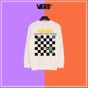 流行りブランドヴァンズ上着メンズパーカー春秋服 おしゃれトレーナー 丸首 vans レディース 長袖 tシャツ 大きいサイズ 裏起毛暖かい 経典碁盤格の柄 ファッションゆったり 