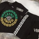 Versace ヴェルサーチハイブランド子供tシャツ ショートパンツ 2点セット 偽物 キッズ服 ブランド半袖tシャツ ハーフパンツ 上着 カジュアル ブランドtシャツ 高品質 上質Tシャツ 90-160